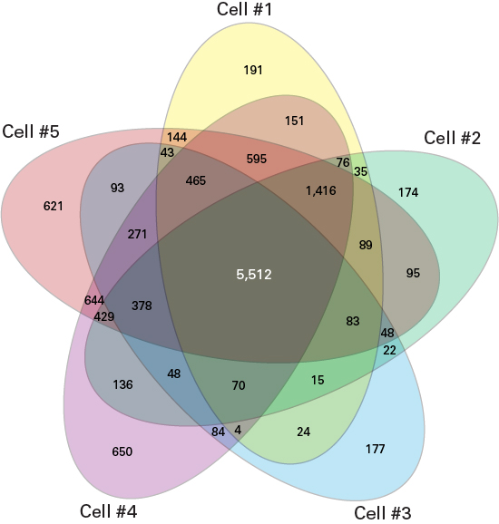 single cell transcriptome studies a powerful way to highlight five way venn diagram