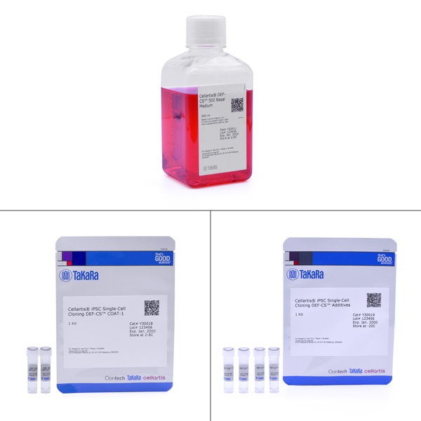 Y30021: Cellartis iPSC Single-Cell Cloning DEF-CS Culture Media Kit