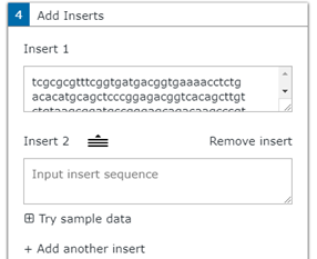 Rearranging insert sequences