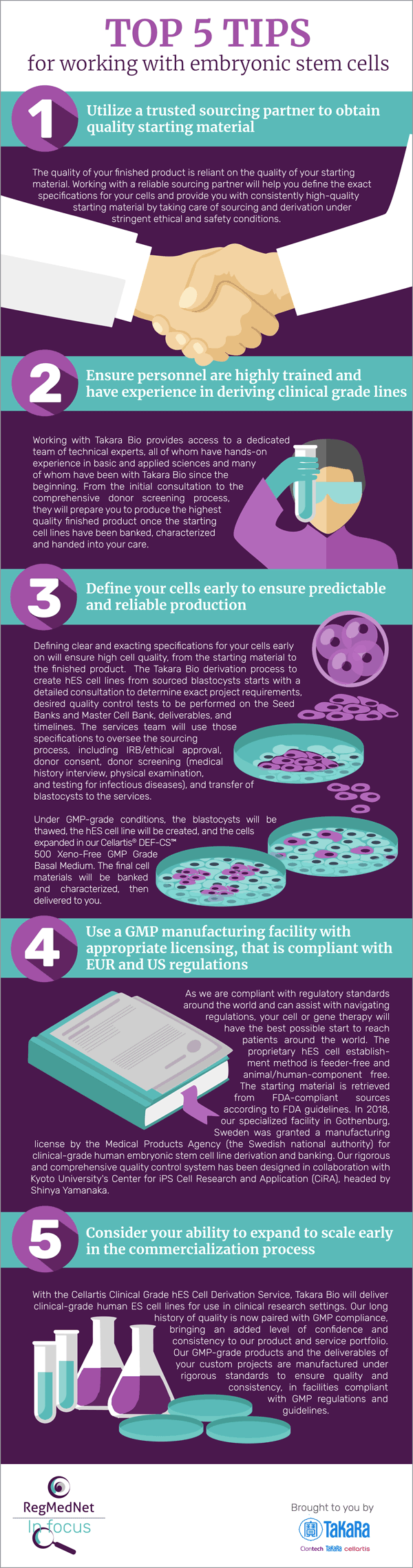 5 tips on obtaining GMP-grade embryonic stem cells for cell therapies