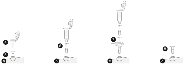 Processing columns via the NucleoVac 24 Vacuum Manifold