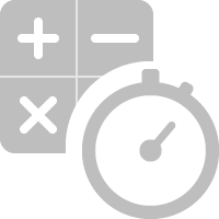 Calculation symbols and stopwatch