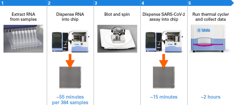 SARS-CoV-2 assay workflow on the SmartChip system